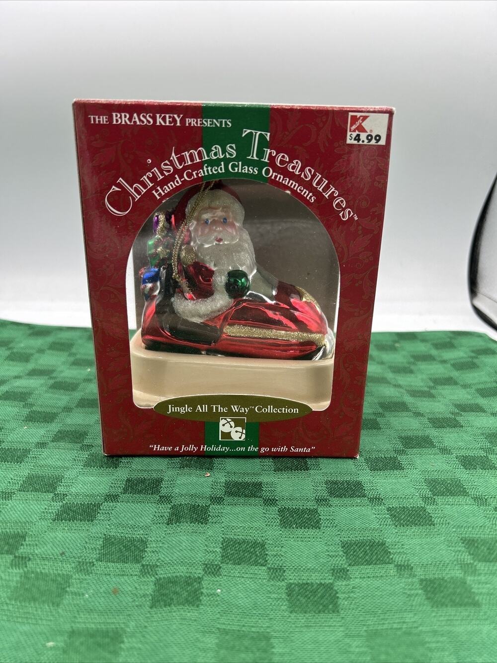 Santa Jingle All The Way Brass Key Handcrafted Christmas Treasurers Ornament